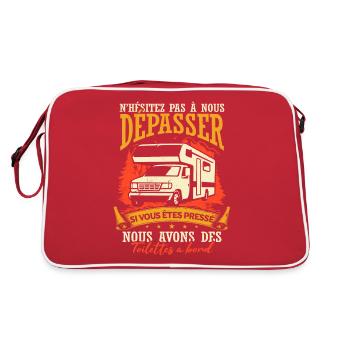 Drôle Camping-Car Humour - Sac Retro - rouge/blanc - Dos
