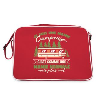 Je Suis Un Mamie Campeuse - Sac Retro - rouge/blanc - Dos