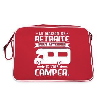 Retraite Camping-Car Humour - Sac Retro - rouge/blanc - Dos