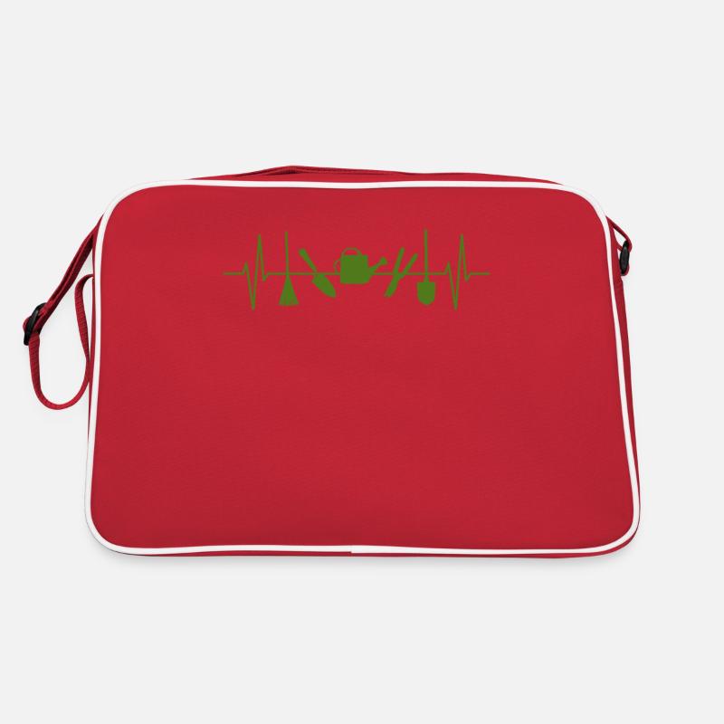 Garten Hobby Gärtner Herzschlag Linie Geschenkidee Retro Tasche