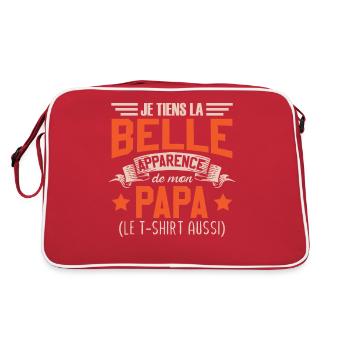 Je Tiens La Belle Apparence De Mon Papa - Sac Retro - rouge/blanc - Dos