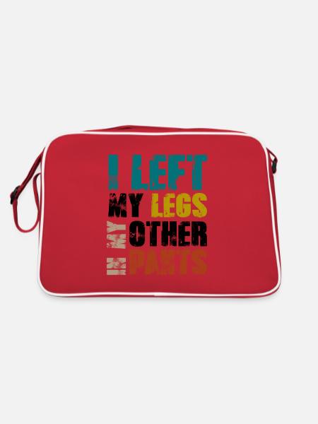I left my legs in my other pants - Retro Tasche - Rot/Weiß - Hinten