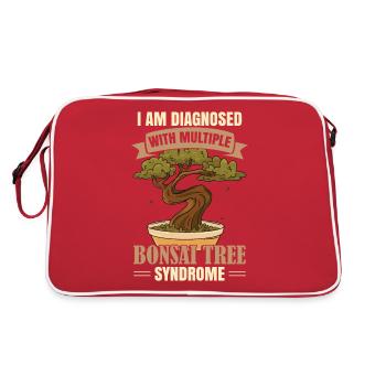 Funny Bonsai Tree Plants - Retro Bag - red/white - Back