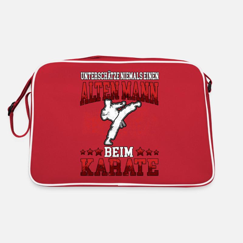 Alter Mann Karate Karateka asiatischer Kampfsport Retro Tasche