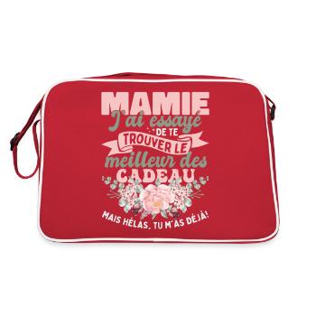 Fête Des Mères Mamie Cadeau Grand-Maman Mémé - Sac Retro - rouge/blanc - Dos