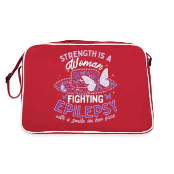 Femmes guerrières de l’épilepsie - Sac Retro - rouge/blanc - Dos