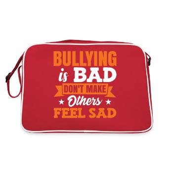 Anti-Mobbing-Einheitstag Mobbing-Bewusstsein - Retro Tasche - Rot/Weiß - Hinten