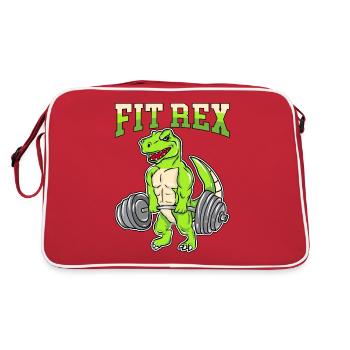 Pompe d’entraînement physique Fitrex Dino pendant le soulevé de terre - Sac Retro - rouge/blanc - Dos