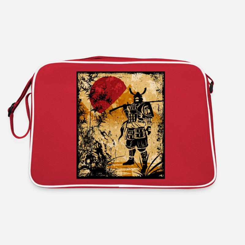 Samurai Japanische Kunst Vintage Kämpfer Retro Retro Tasche