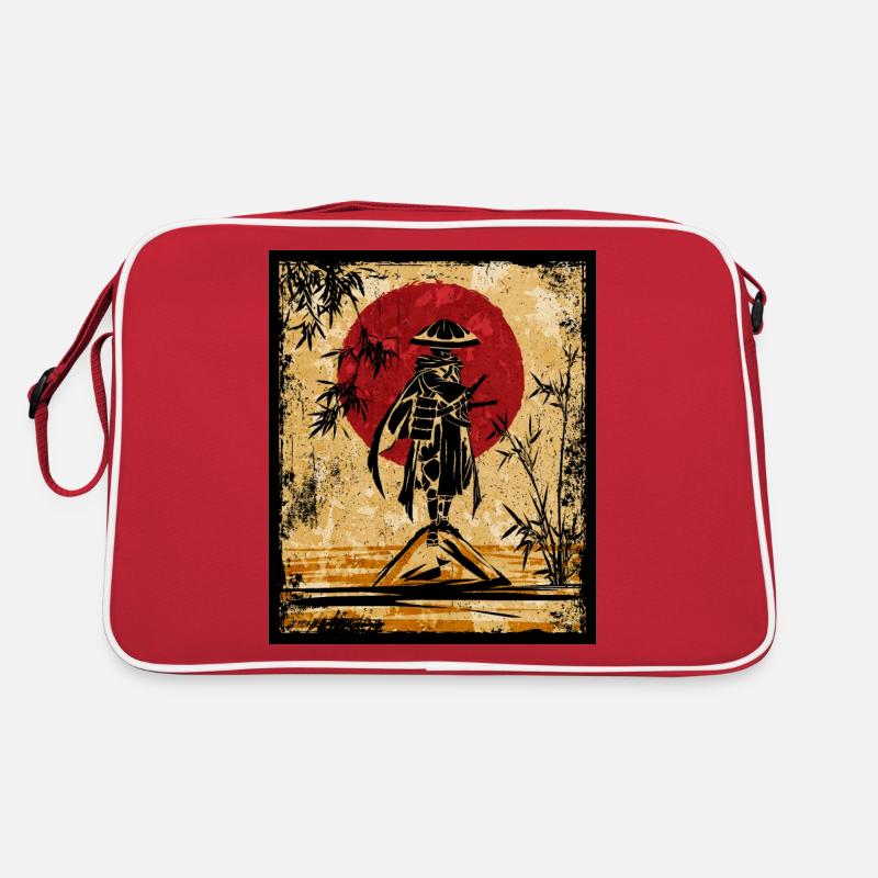 Samurai Japanische Kunst Vintage Kämpfer Retro Retro Tasche
