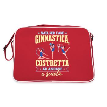 Born to do gymnastics - Retro Bag - red/white - Back