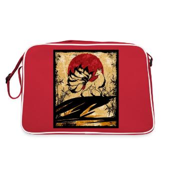 Renard à neuf queues Art rétro japonais - Sac Retro - rouge/blanc - Dos
