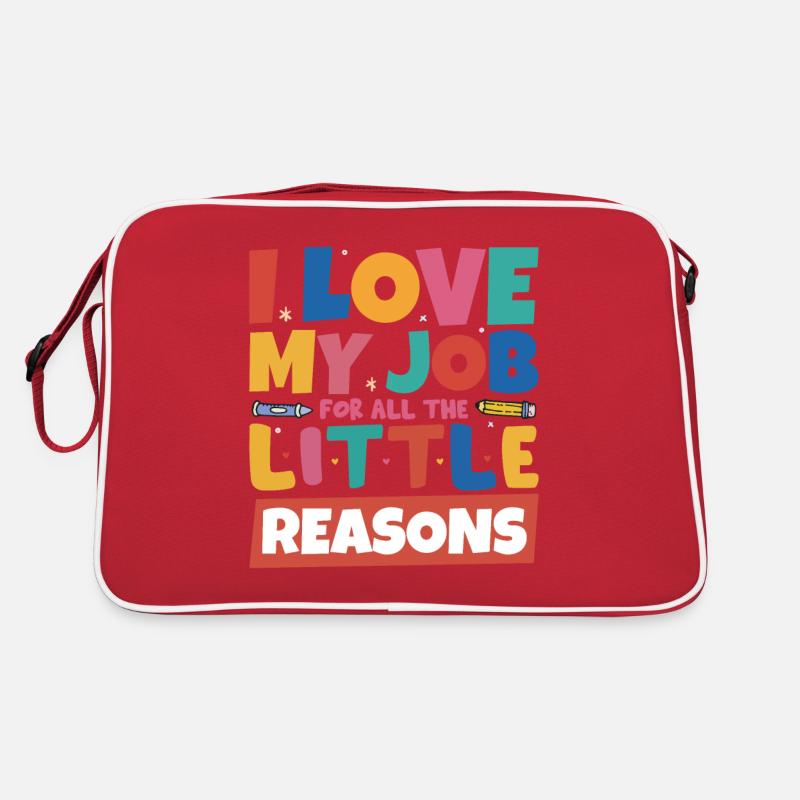 J’aime mon travail pour toutes les petites raisons Sac Retro