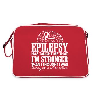 L’épilepsie m’a appris | Guerrier de l’épilepsie - Sac Retro - rouge/blanc - Dos
