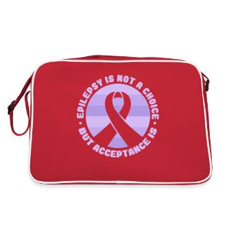 Epilepsy Is Not A Choice but Acceotance Is - Retro Bag - red/white - Back