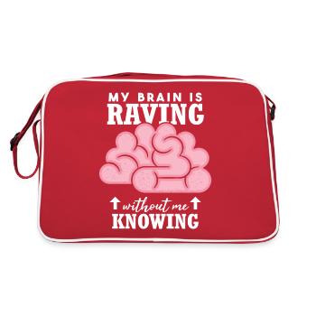 Epilepsy Funny Quote - Retro Bag - red/white - Back