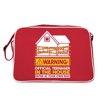 Avertissement Adolescent officiel - Sac Retro - rouge/blanc - Dos
