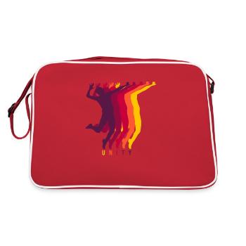 UNITY Joueur de volleyball coloré amusant - Sac Retro - rouge/blanc - Dos