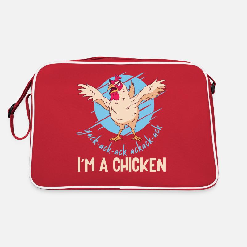 Ich bin ein Huhn Retro Tasche