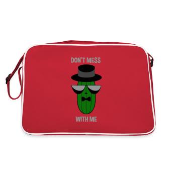 Concombre Gangster Mafia avec des lunettes de soleil Ne plaisantez pas - Sac Retro - rouge/blanc - Dos