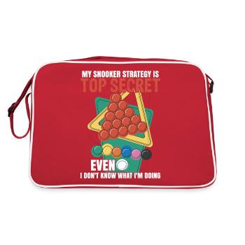 Snooker-Strategie | Snookerspieler - Retro Tasche - Rot/Weiß - Hinten