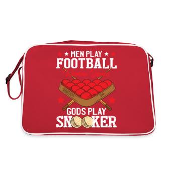 Lustiger Vatertag Snooker Humor Männer Snooker - Retro Tasche - Rot/Weiß - Hinten
