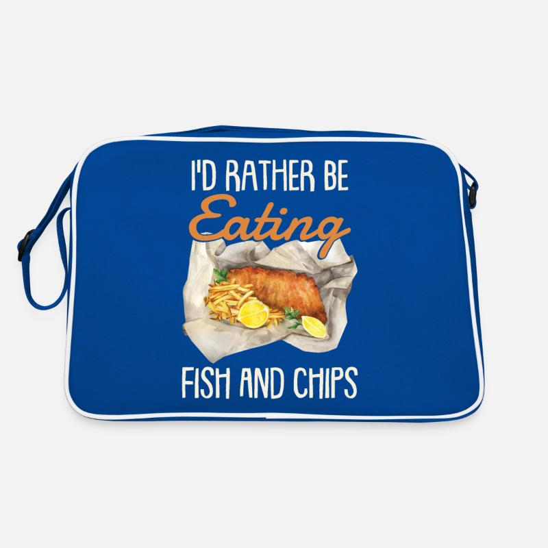Ich esse lieber Fish and Chips Retro Tasche