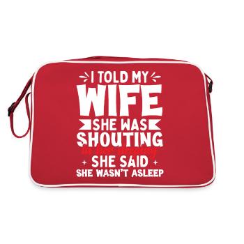 Drôle de femme papa blague - Sac Retro - rouge/blanc - Dos
