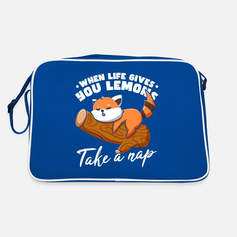 Funny Sleeping Red Panda Retro Bag