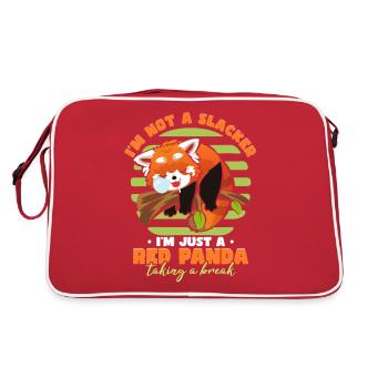 Je ne suis qu’un panda roux qui fait une pause - Sac Retro - rouge/blanc - Dos