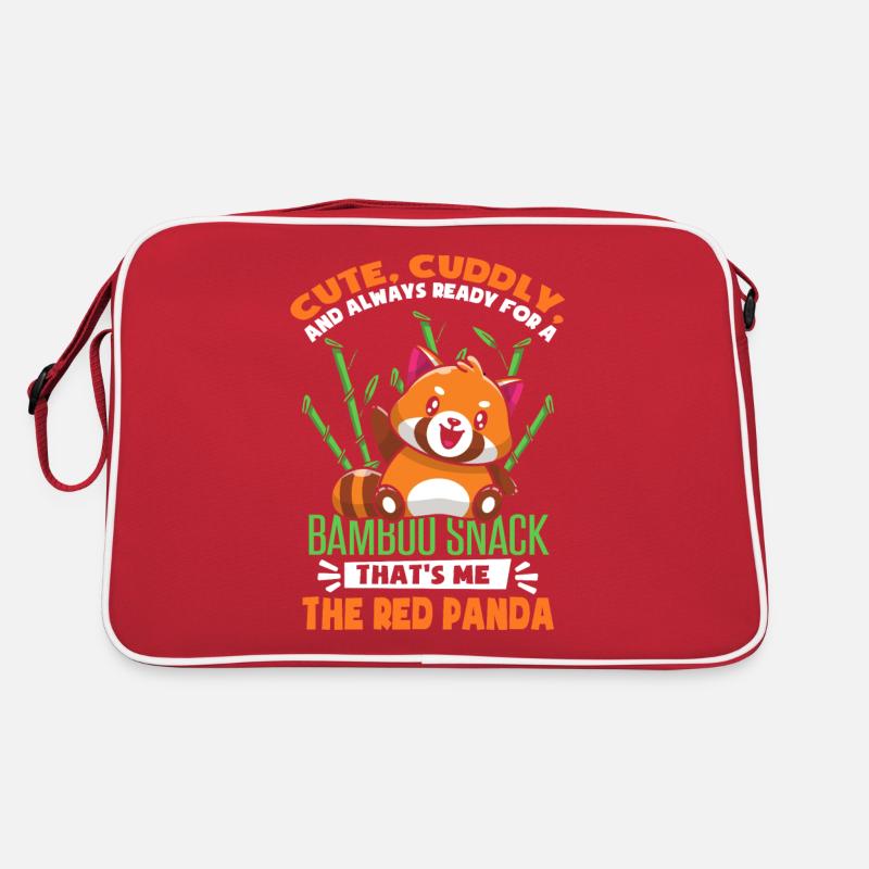 Der Rote Panda Retro Tasche
