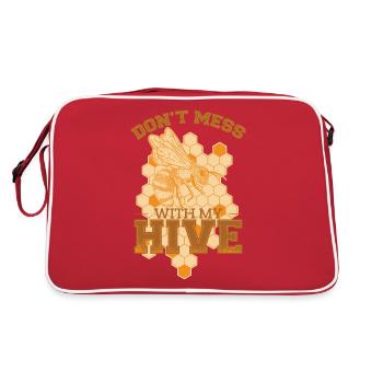 Don't Mess With My Hive - Retro Bag - red/white - Back