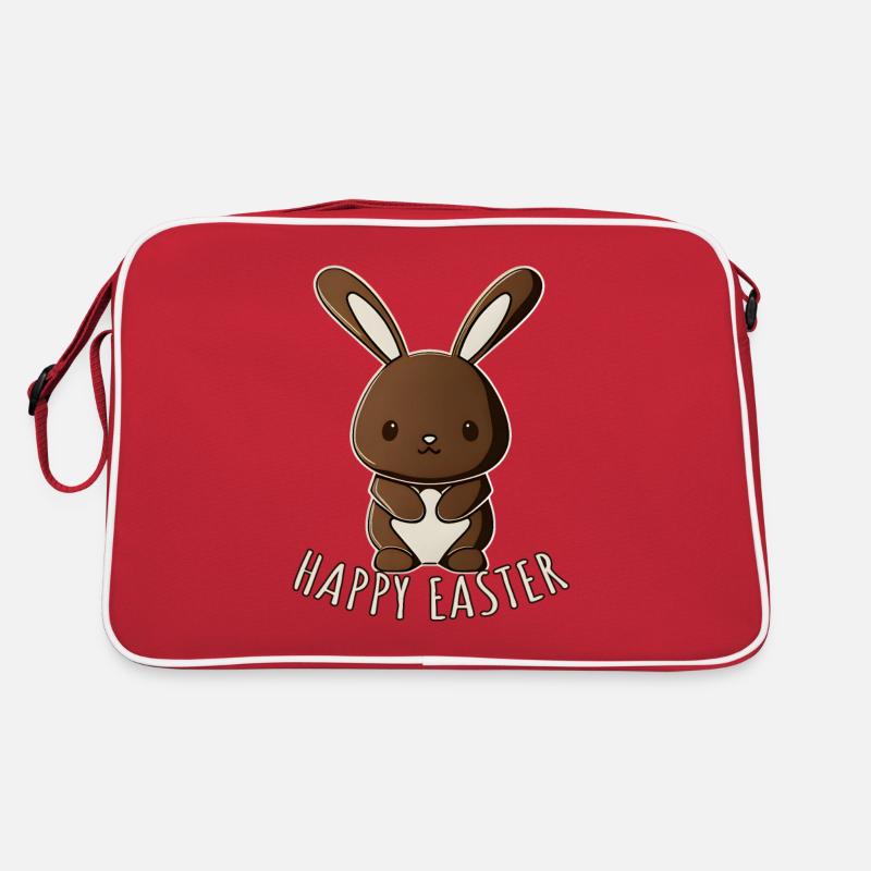 Chocolate Bunny Cute Easter Chocolate Bunny Happy Retro Bag