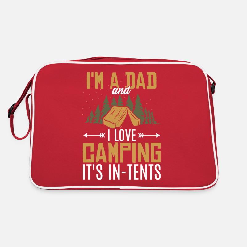 Camping Papa Witz Vatertag Retro Tasche