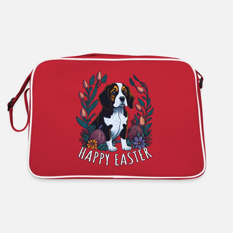 Beau chien Beagle Pâques Printemps Beagle Sac Retro