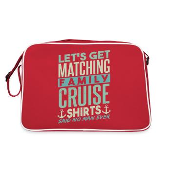 Chemises de croisière familiales assorties - Sac Retro - rouge/blanc - Dos