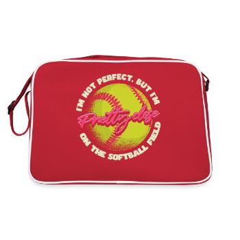 Softball Gift Softball Player Pitcher Catcher - Retro Bag - red/white - Back