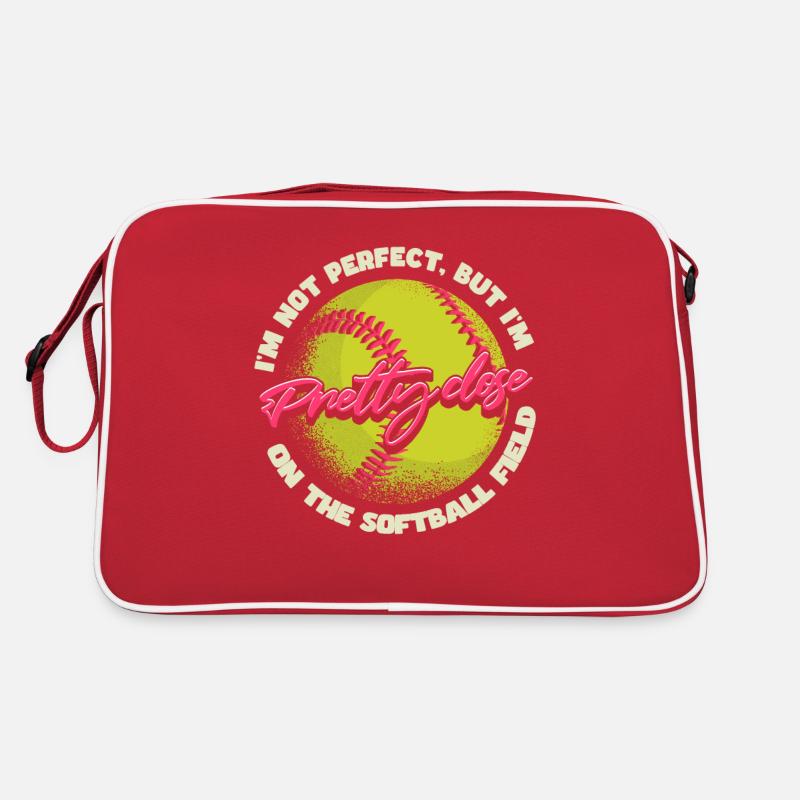 Softball Geschenk Softball Spieler Pitcher Catcher Retro Tasche