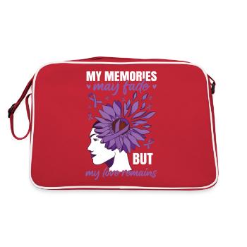 My Memories May Fade | Alzheimers - Retro Bag - red/white - Back