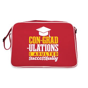 I Adultet Successfully Graduation Gift - Retro Bag - red/white - Back