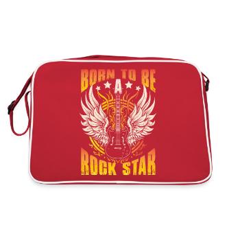 Né pour être une rock star - Sac Retro - rouge/blanc - Dos