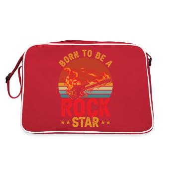 Né pour être une rock star - Sac Retro - rouge/blanc - Dos
