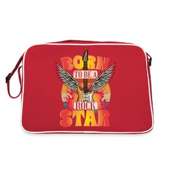 Né pour être une rock star - Sac Retro - rouge/blanc - Dos