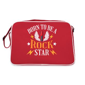 Né pour être une rock star - Sac Retro - rouge/blanc - Dos