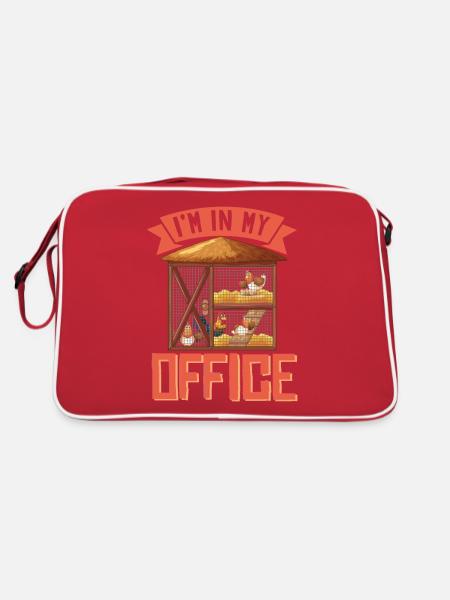 I'm In My Office - Retro Bag - red/white - Back