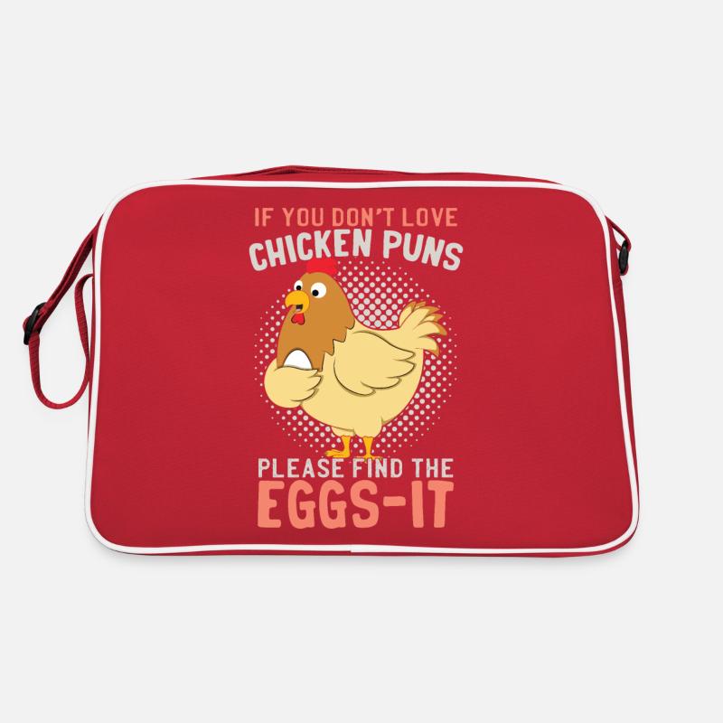 Chicken Puns Funny Farmer Poultry Hen Chicks Eggs Retro Bag