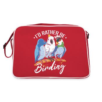Je préfère observer les oiseaux - Sac Retro - rouge/blanc - Dos