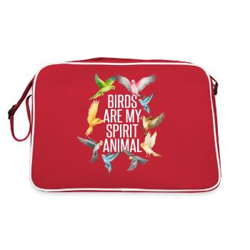 Drôle d’oiseaux - Sac Retro - rouge/blanc - Dos