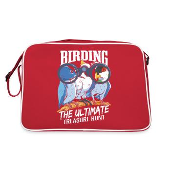 Drôle d’observation des oiseaux d’observation des oiseaux - Sac Retro - rouge/blanc - Dos