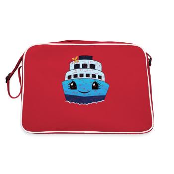 kreuzfahrtschiff Kreuzfahrt Schiffsreise Frauen - Retro Tasche - Rot/Weiß - Hinten